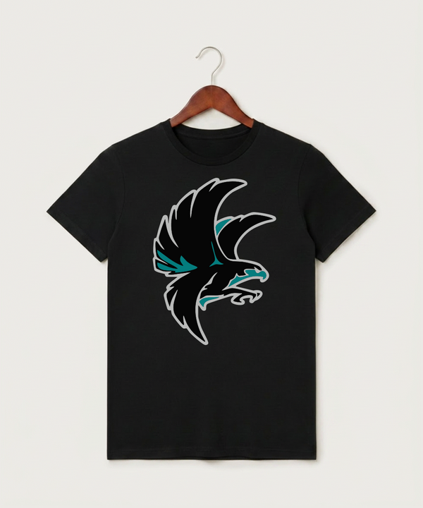 Alden-Conger-Glenville Emmons High School Football (Boys) - Black T-Shirt - Full Front
