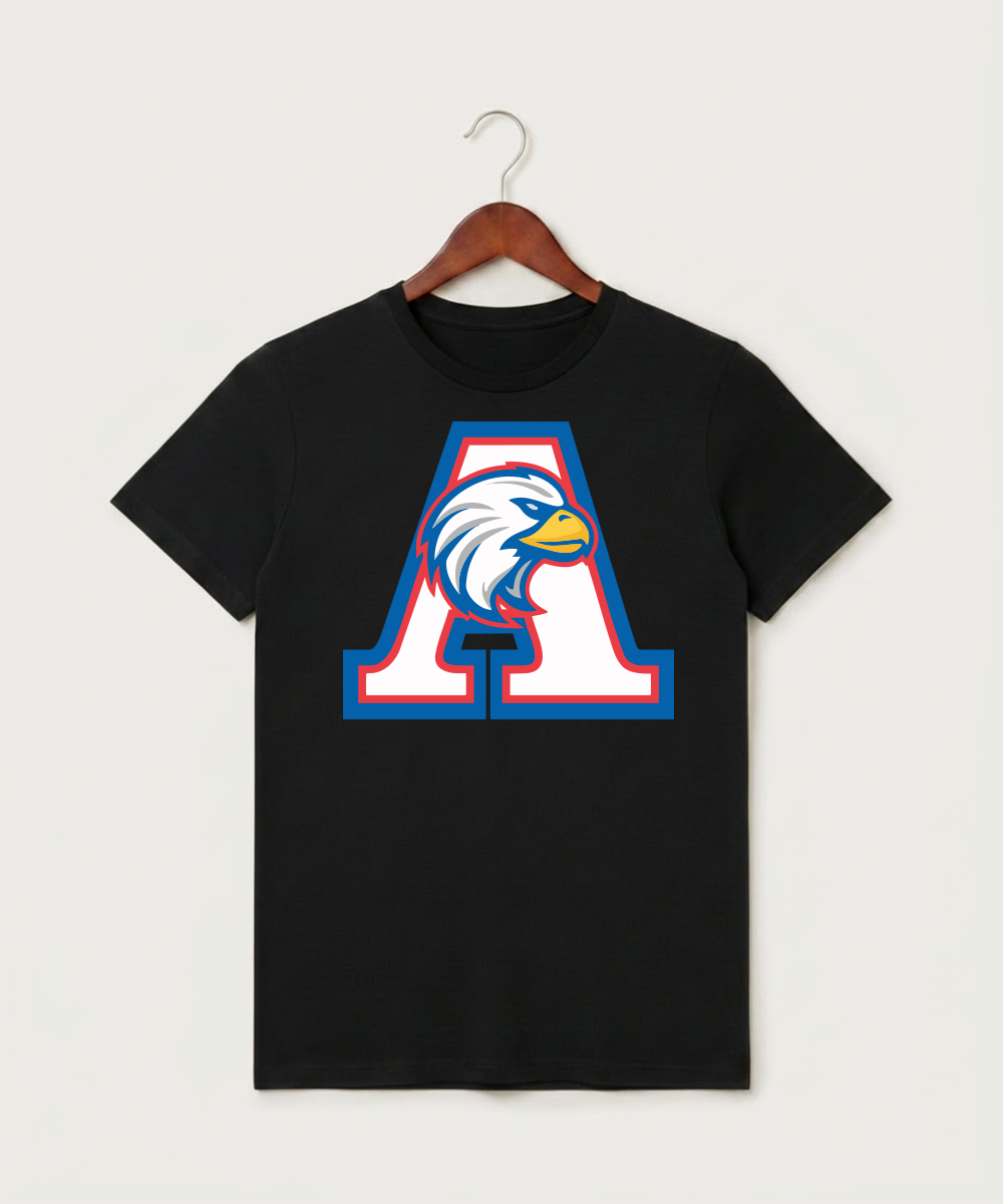 Apollo High School Football (Boys) - Black T-Shirt - Full Front