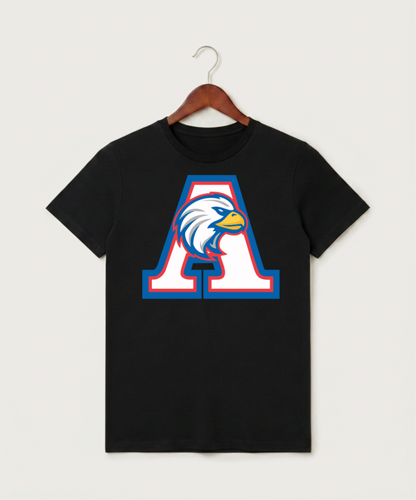 Apollo High School Football (Boys) - Black T-Shirt - Full Front