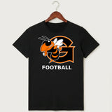 Giltner High School Football - Black T-Shirt - Full Front