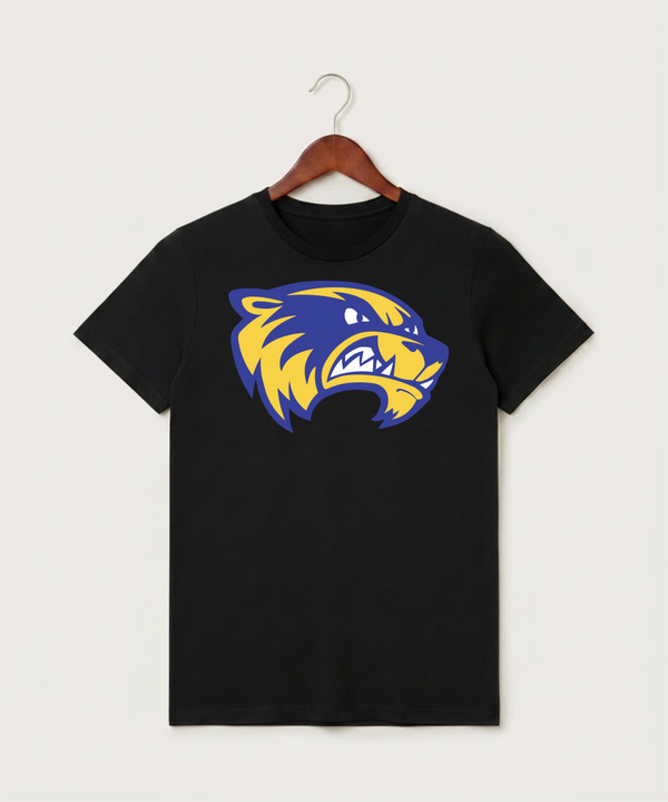 Wadena Deer Creek High School Football (Boys) - Black T-Shirt - Full Front