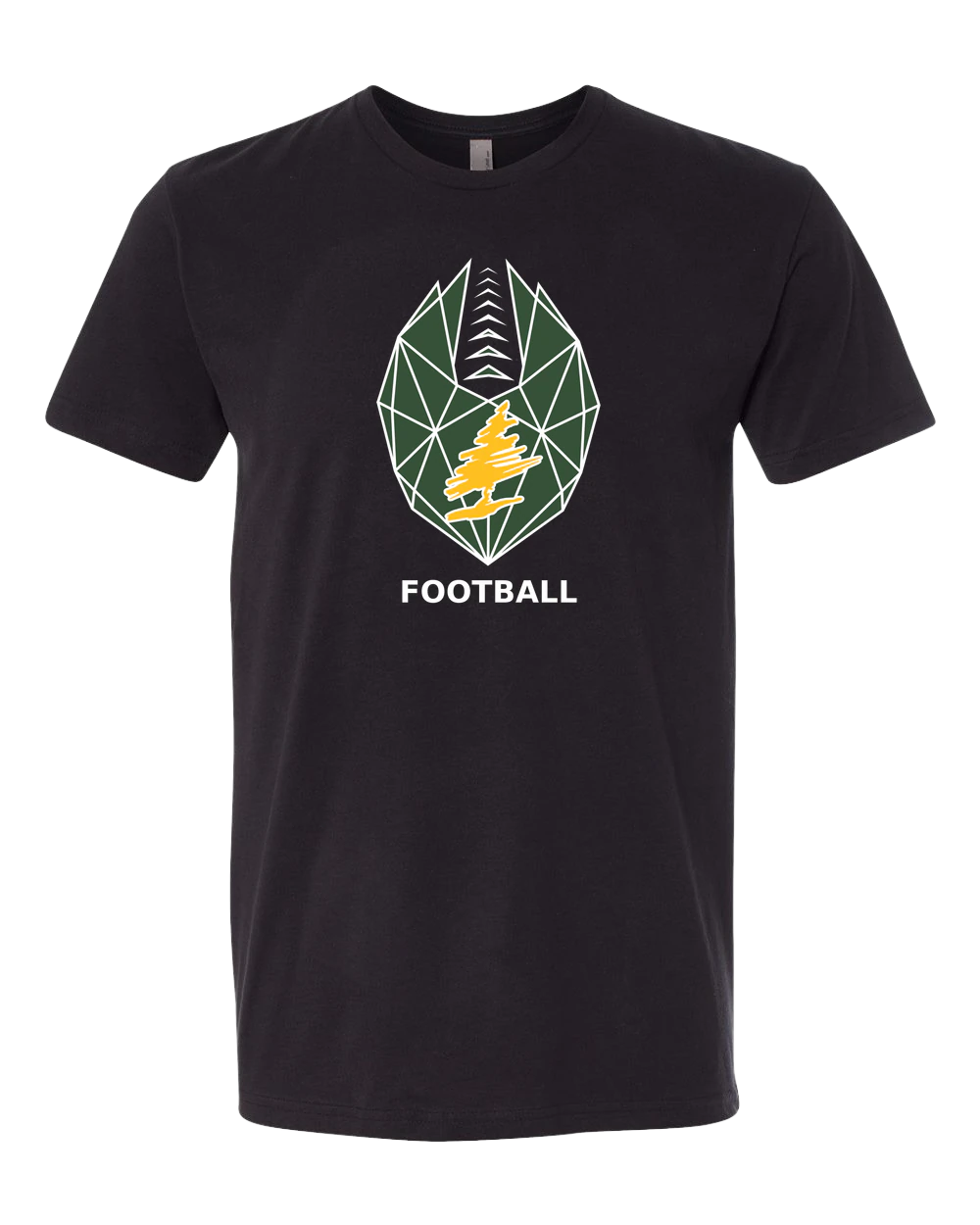 DC Everest Middle School Football — example store - Black T-Shirt - Full Front