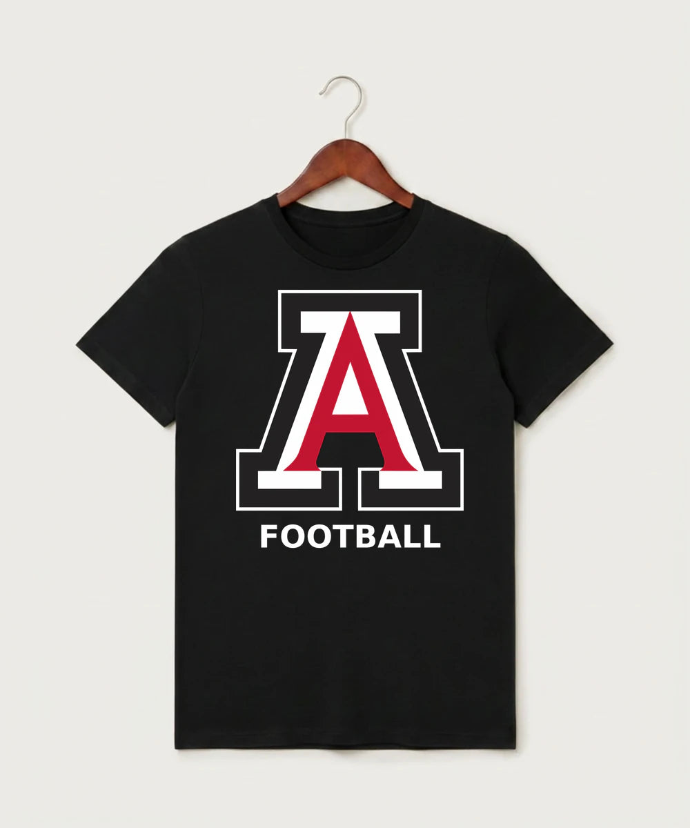 Amboy Football general - Black T-Shirt - Full Front