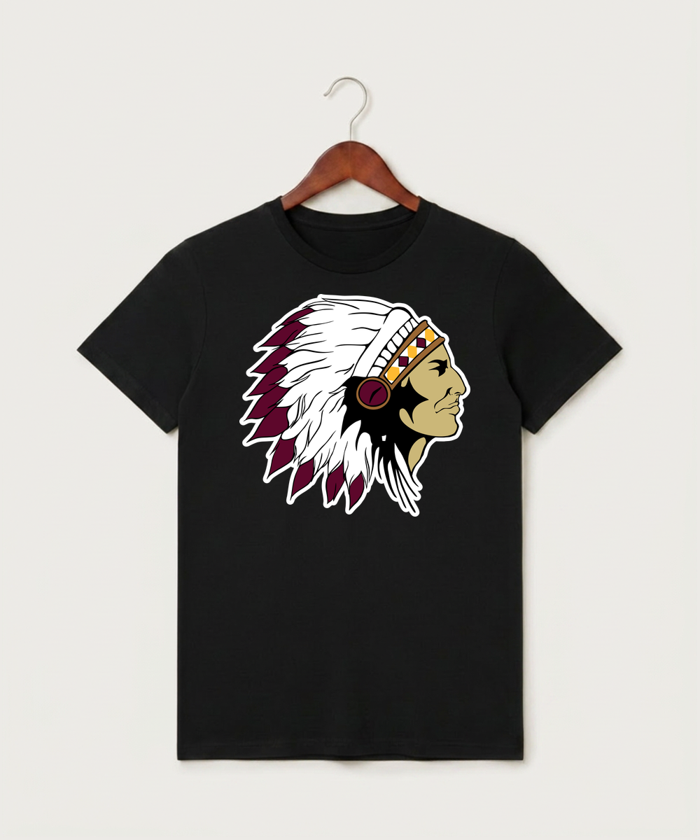 Stockton High School Football - Black T-Shirt - Full Front