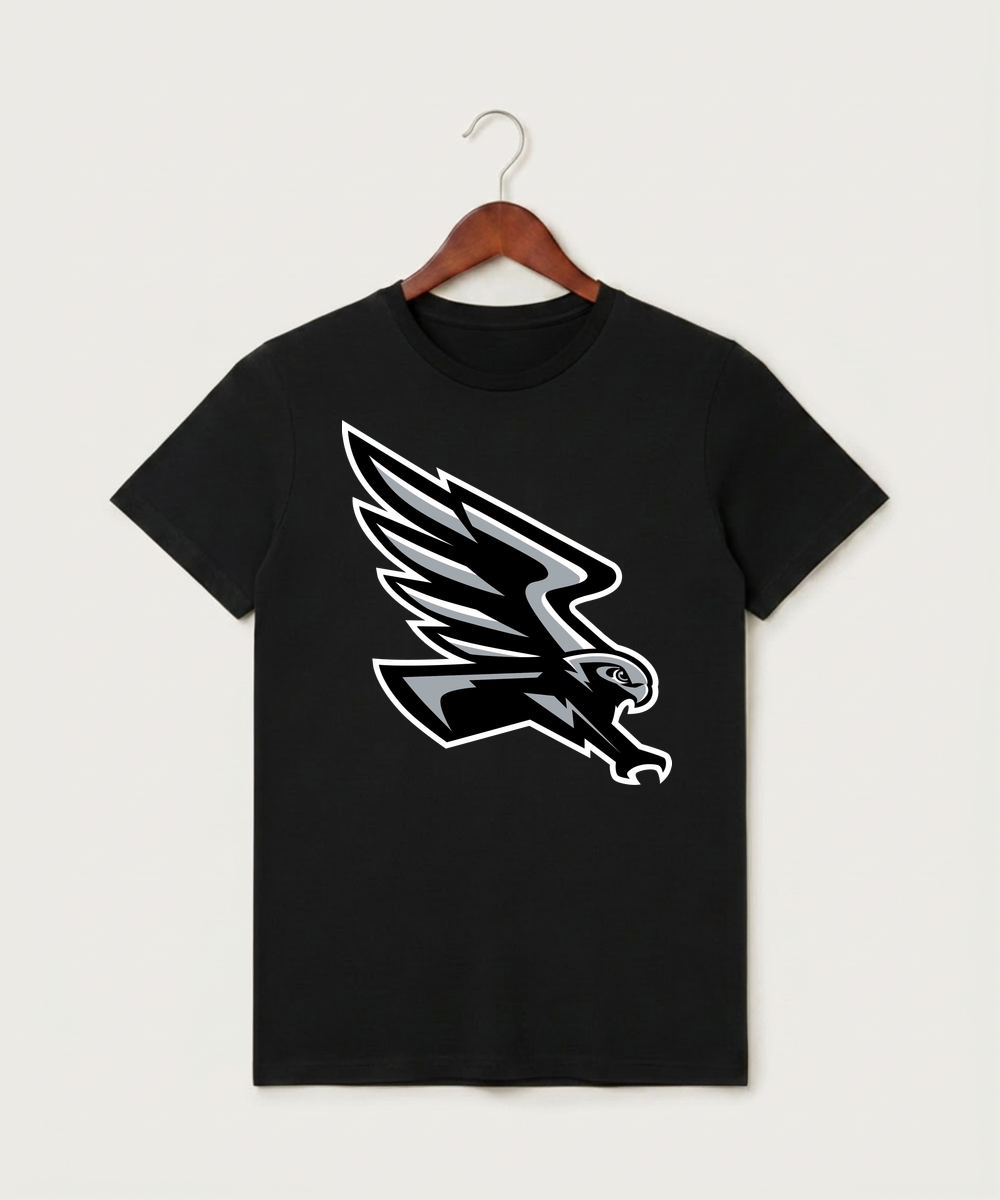 Red Rock Central High School Football (Boys) - Black T-Shirt - Full Front