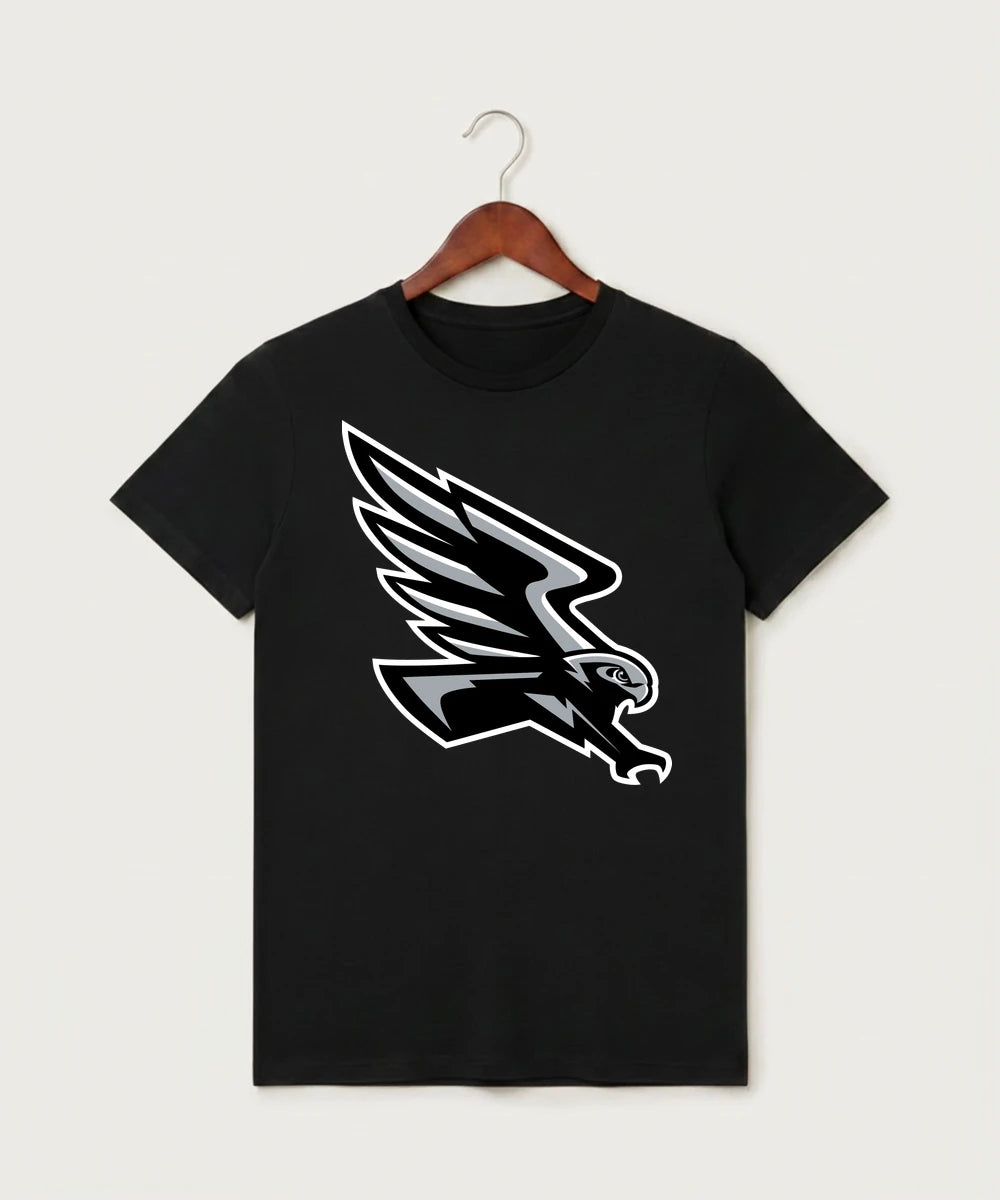 Red Rock Central High School Football (Boys) - Black T-Shirt - Full Front