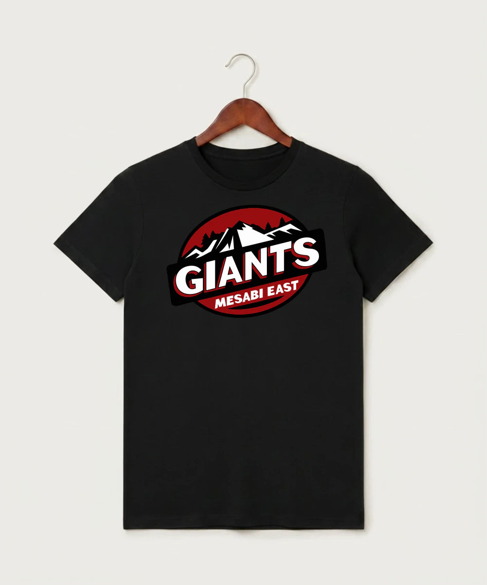Mesabi East High School Football (Boys) - Black T-Shirt - Full Front