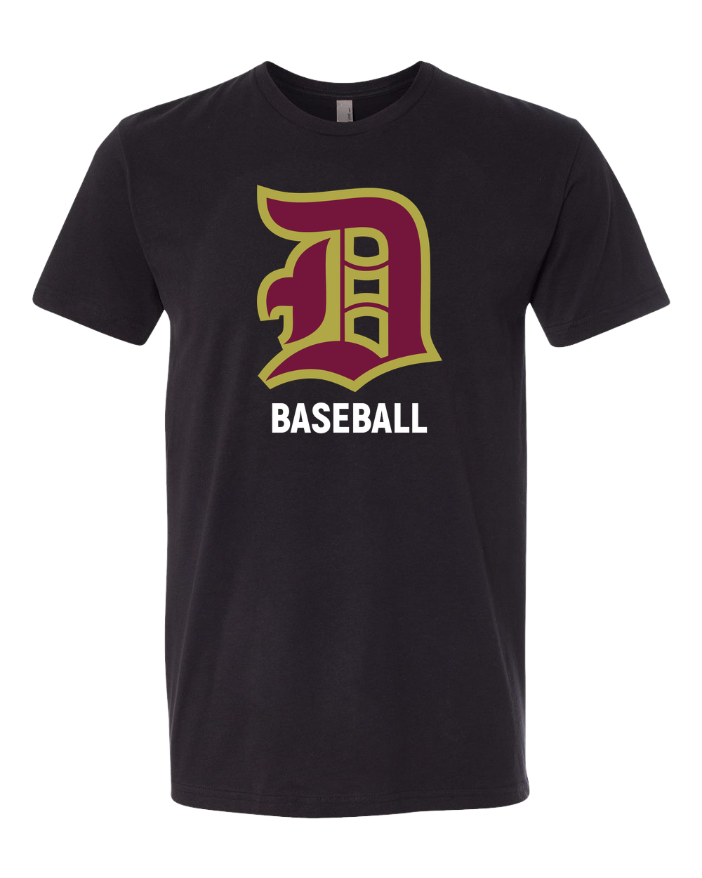 Denfeld Baseball - Black T-Shirt - Full Front