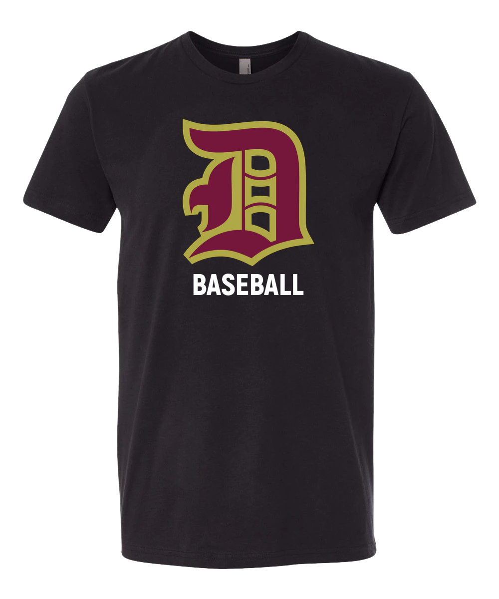 Denfeld Baseball - Black T-Shirt - Full Front