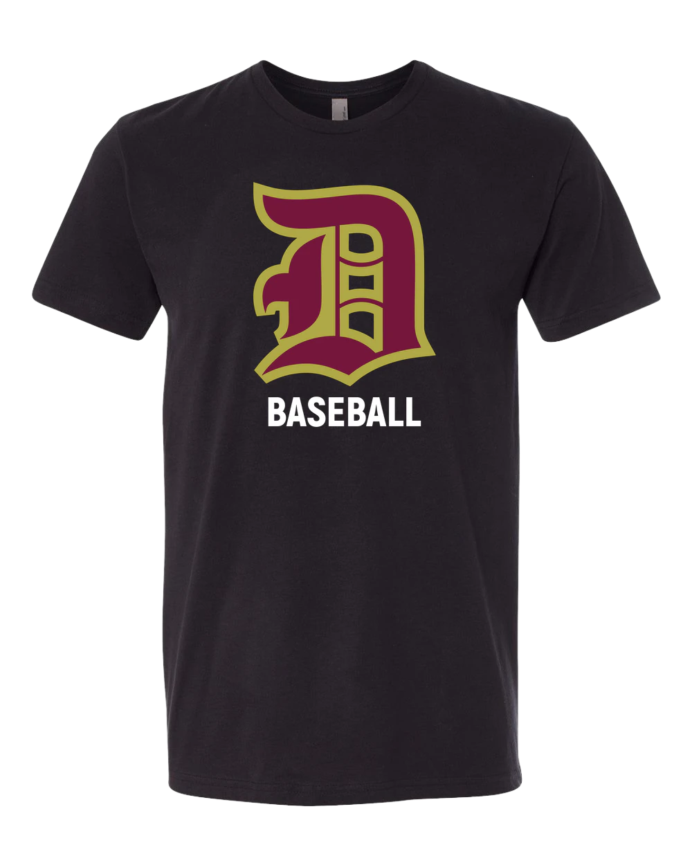 Denfeld Baseball - Black T-Shirt - Full Front