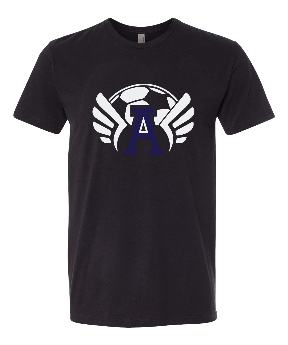 Abingdon Soccer - Black T-Shirt - Full Front