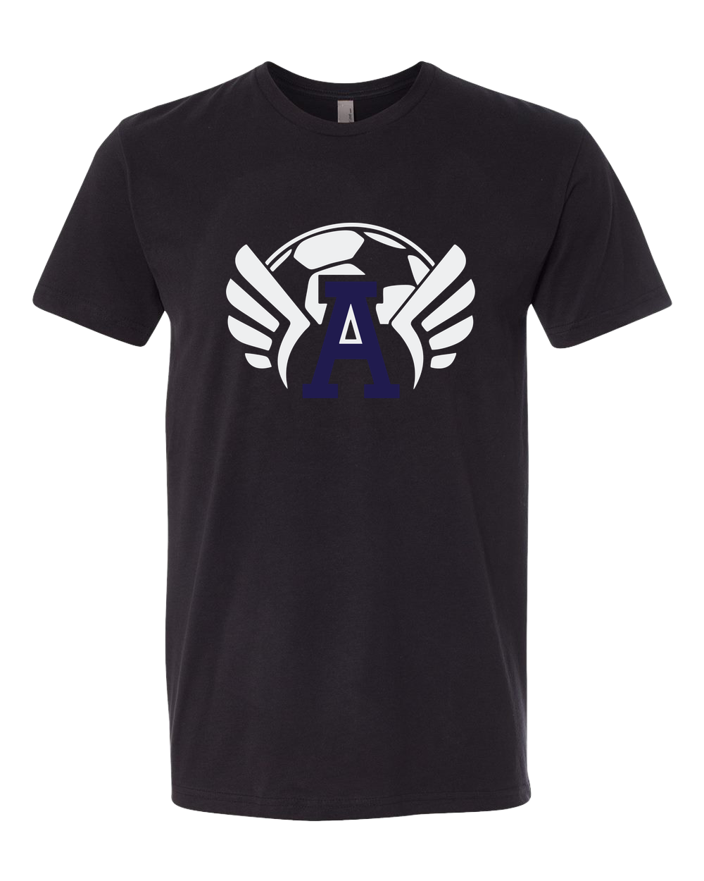 Abingdon Soccer - Black T-Shirt - Full Front