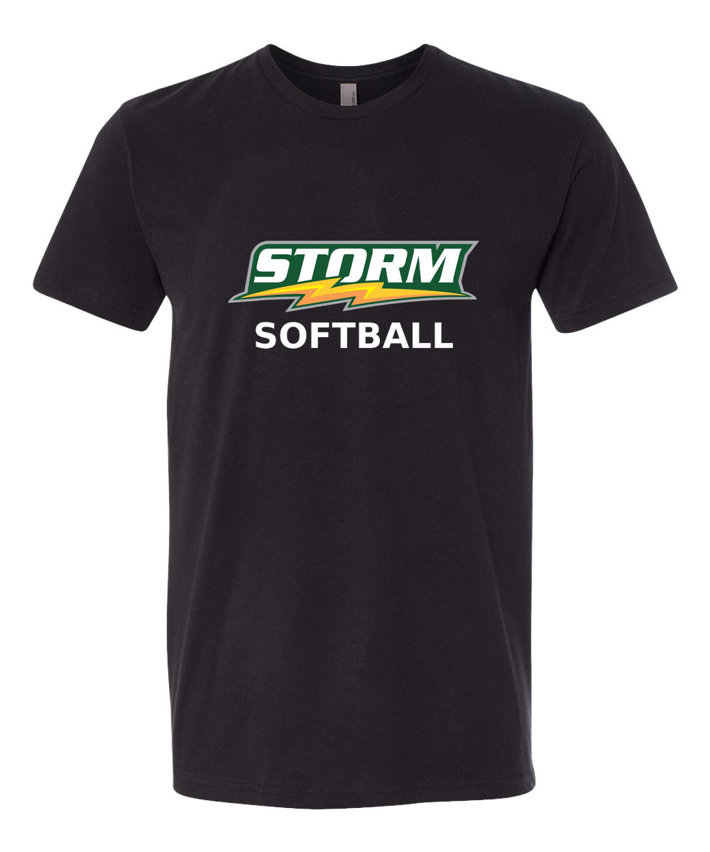 Sauk Rapids Rice Softball - Black T-Shirt - Full Front