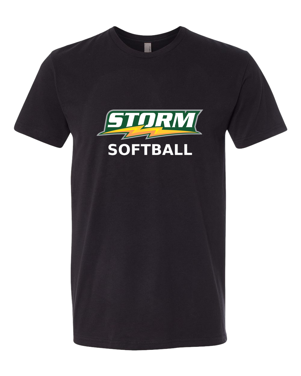 Sauk Rapids Rice Softball - Black T-Shirt - Full Front