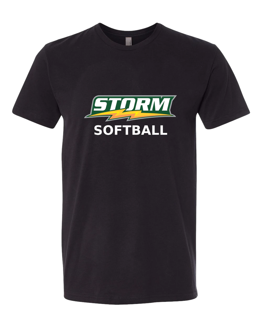Sauk Rapids Rice Softball - Black T-Shirt - Full Front
