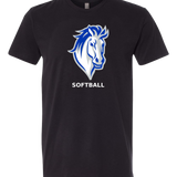 Mora Softball - Black T-Shirt - Full Front