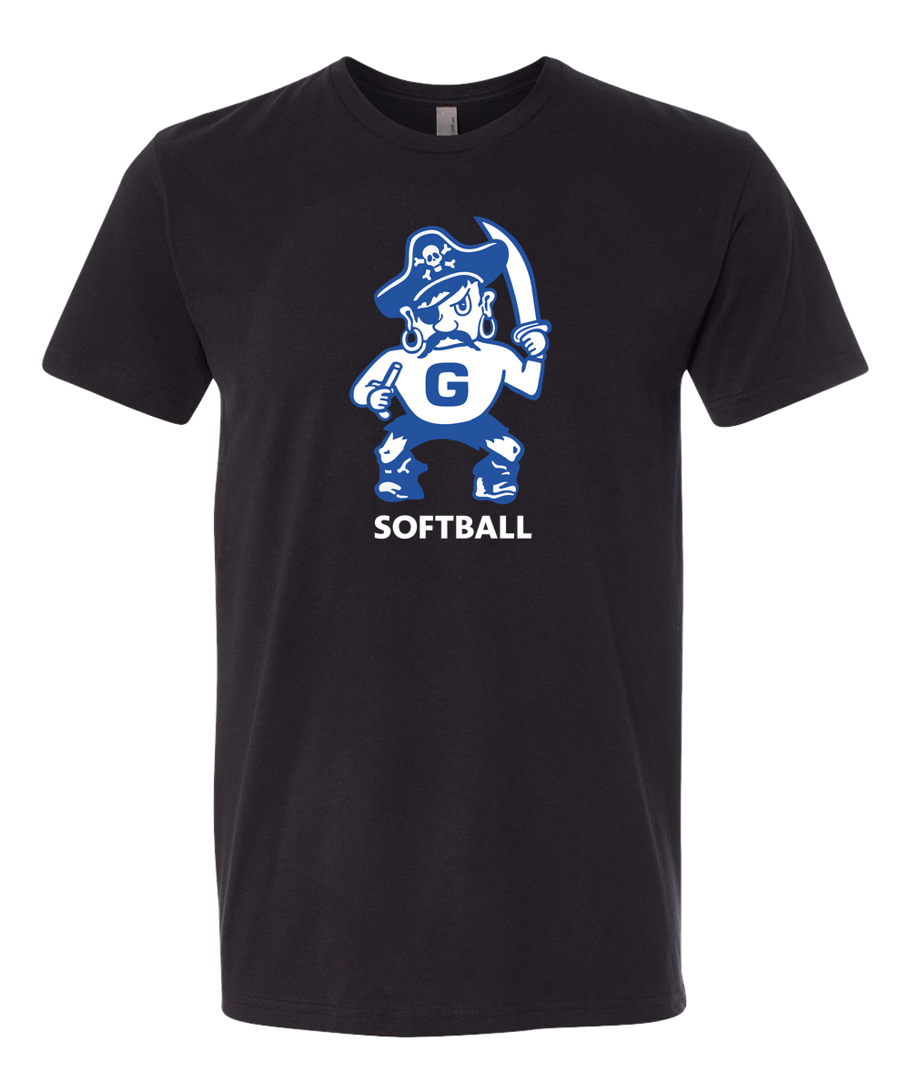 Galena Softball - Black T-Shirt - Full Front