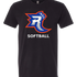 Carlton Wrenshall Softball - Black T-Shirt - Full Front
