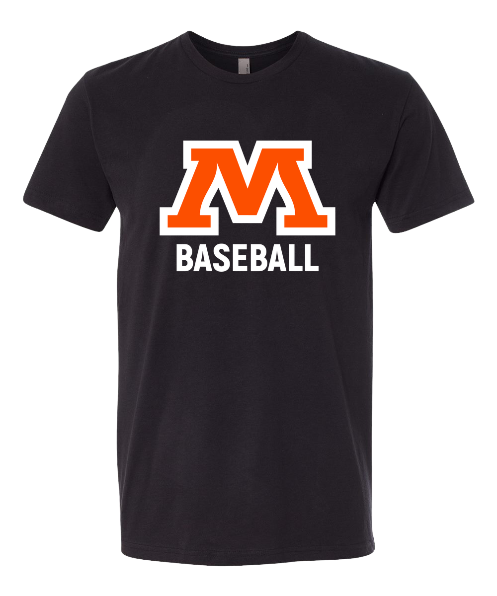 Moorhead Baseball - Black T-Shirt - Full Front