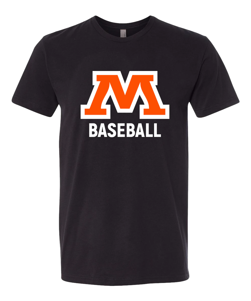 Moorhead Baseball - Black T-Shirt - Full Front