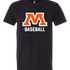 Moorhead Baseball - Black T-Shirt - Full Front