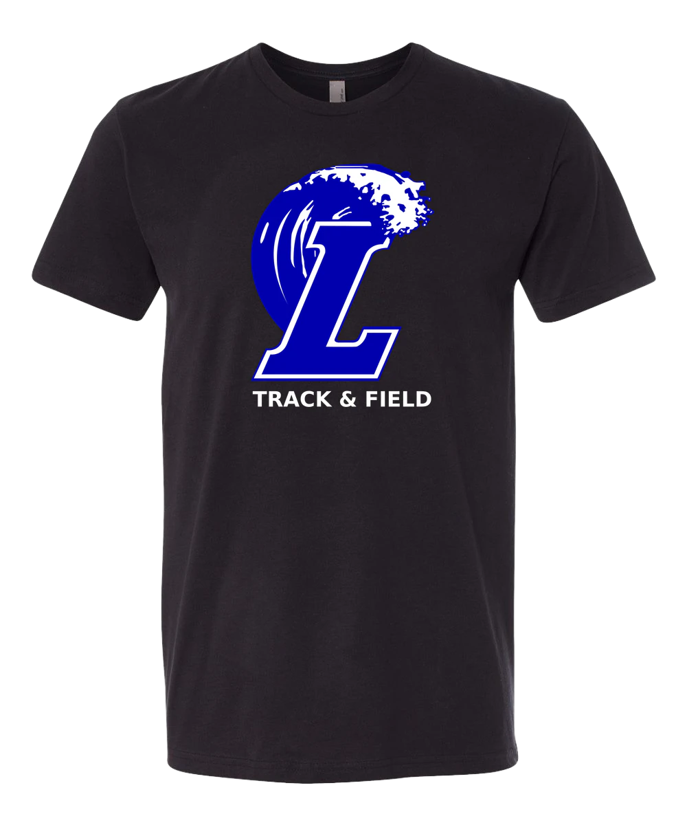 Lakeview Track - Black T-Shirt - Full Front