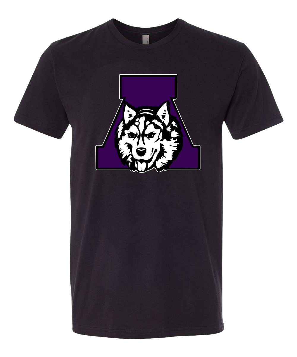 Albany Baseball and Softball - Black T-Shirt - Full Front