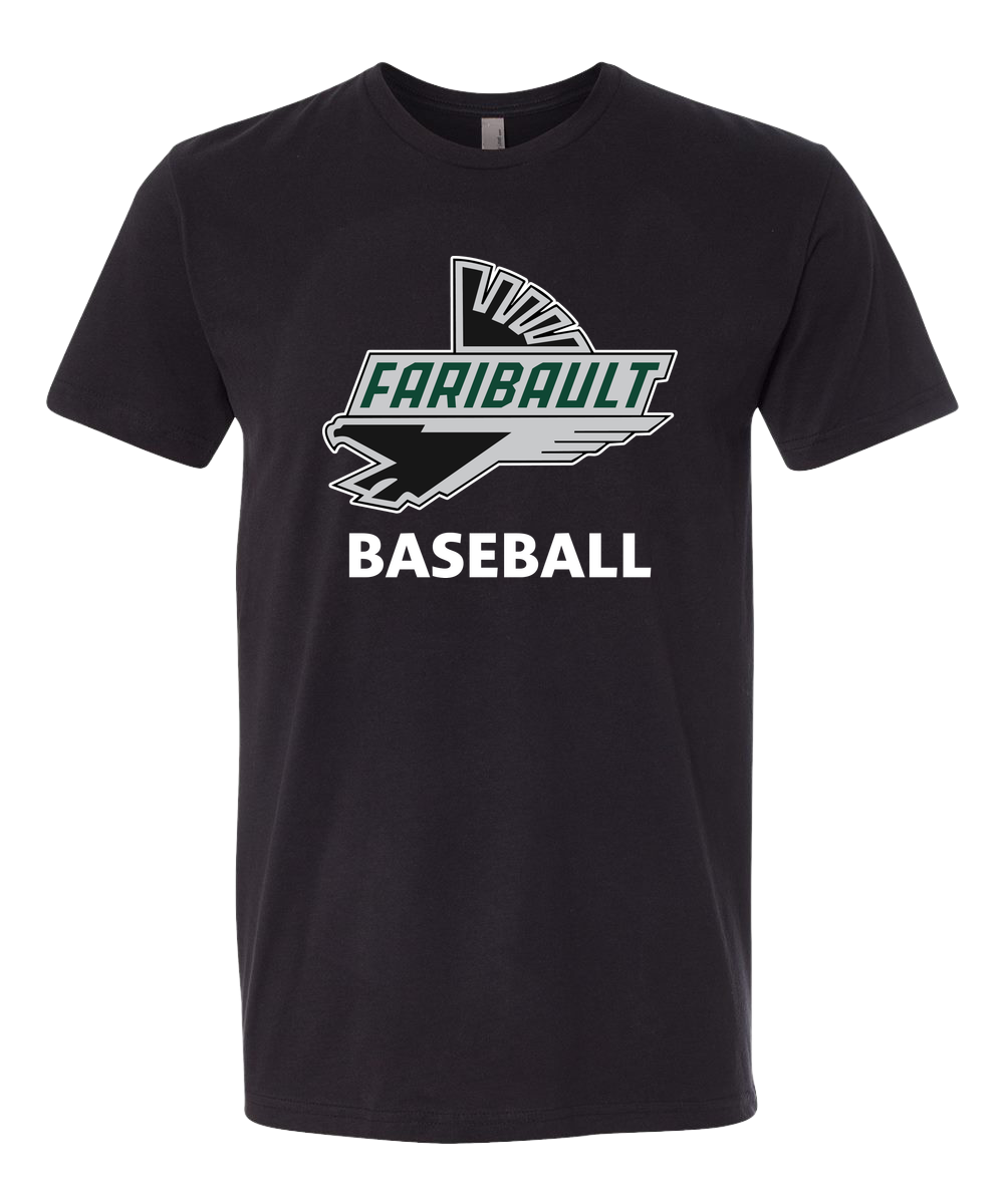 Faribault Baseball - Black T-Shirt - Full Front