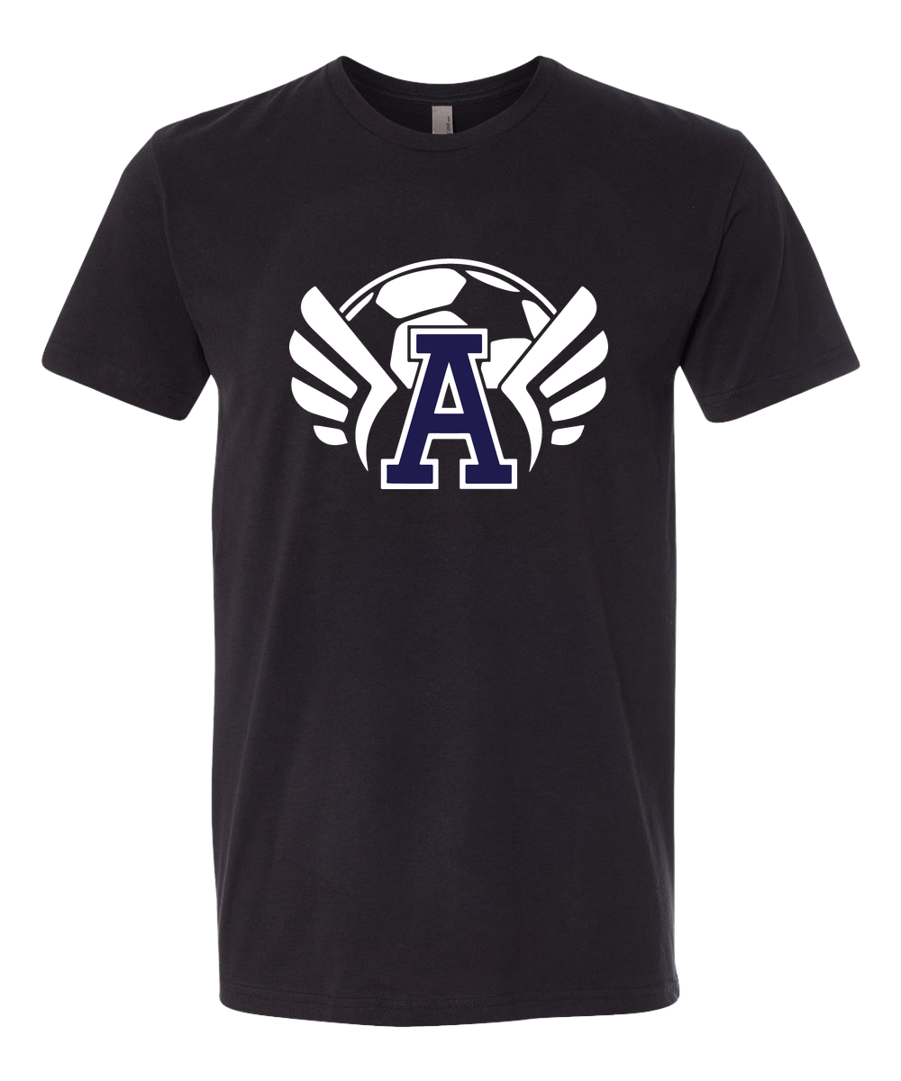 Abingdon Soccer - Black T-Shirt - Full Front