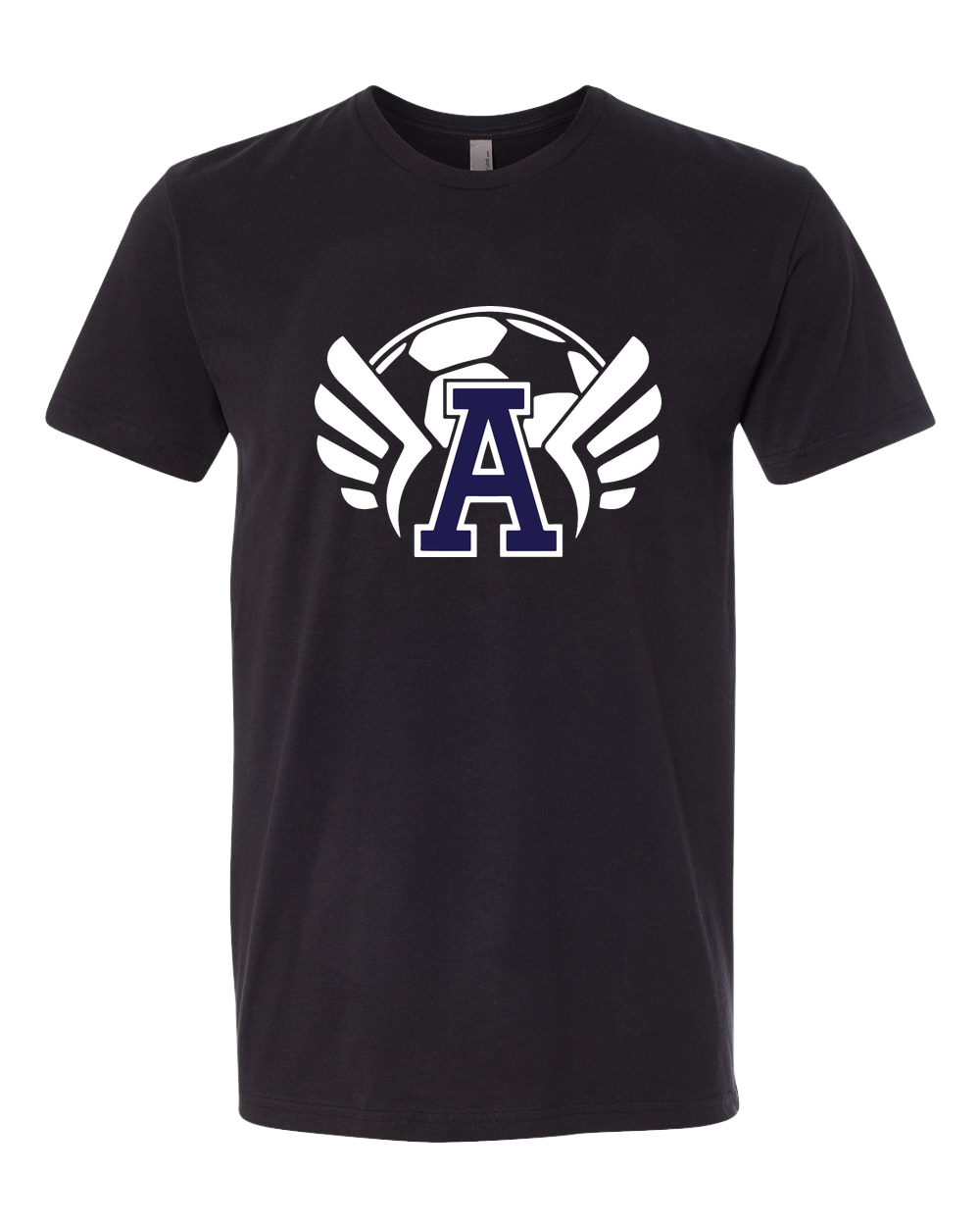 Abingdon Soccer - Black T-Shirt - Full Front