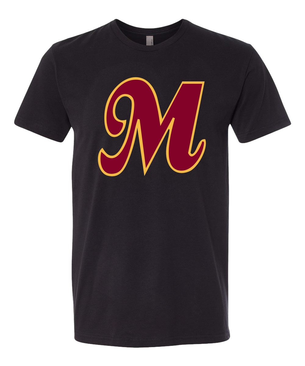 Mankato Area Youth Baseball Association - Black T-Shirt - Full Front