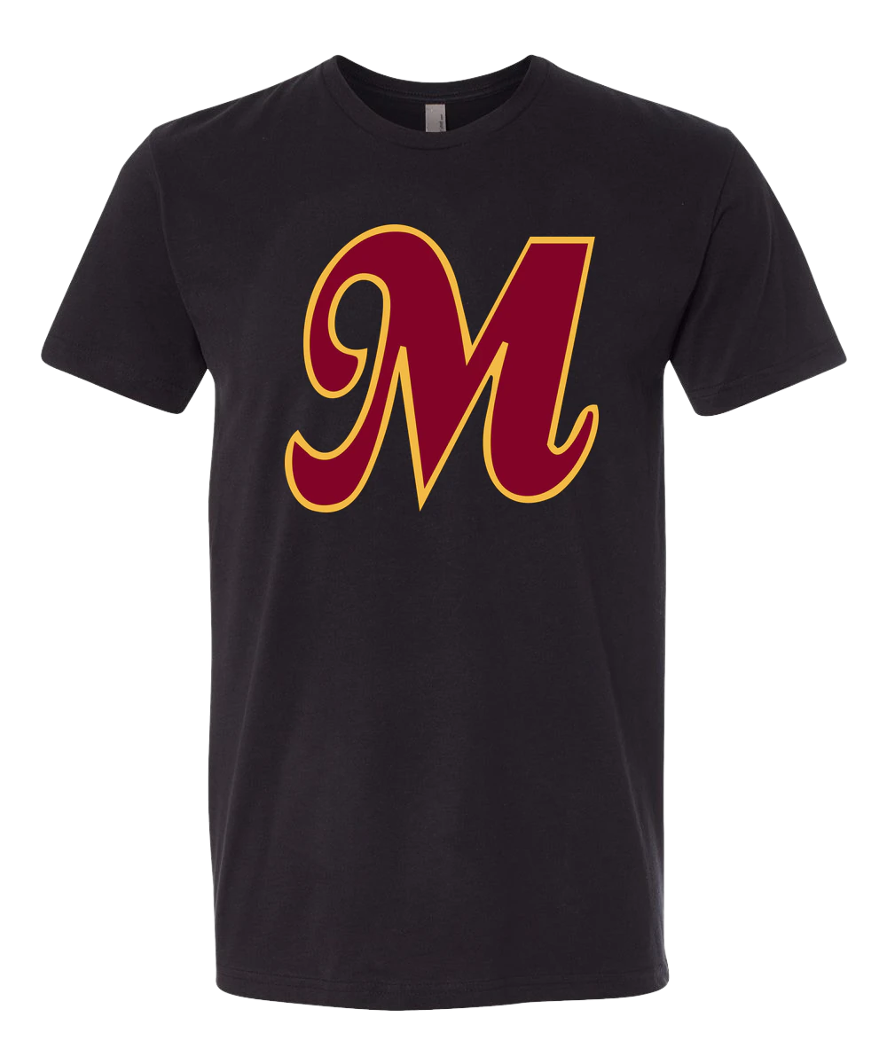 Mankato Area Youth Baseball Association - Black T-Shirt - Full Front