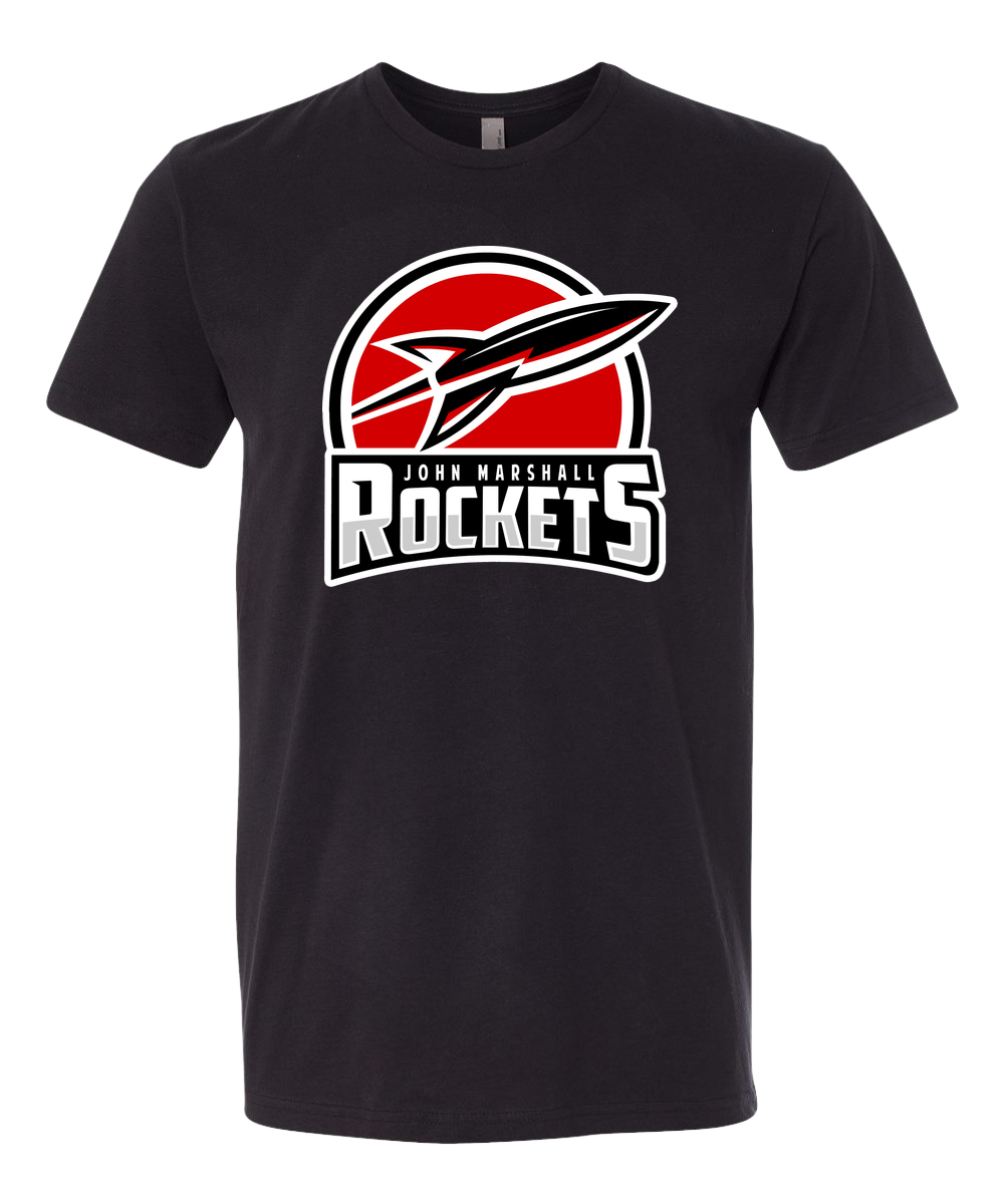 John Marshall Softball - Black T-Shirt - Full Front