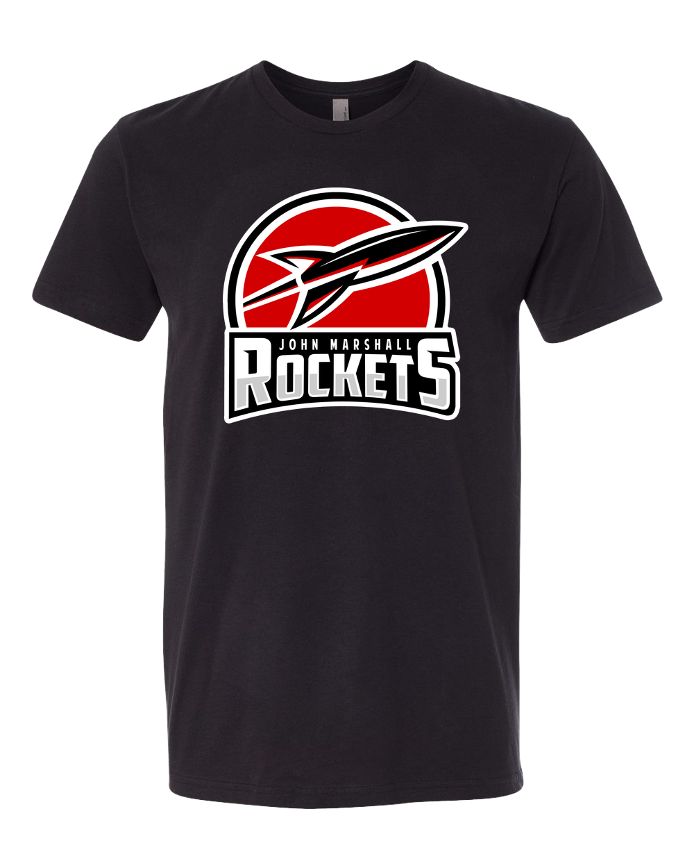John Marshall Softball - Black T-Shirt - Full Front