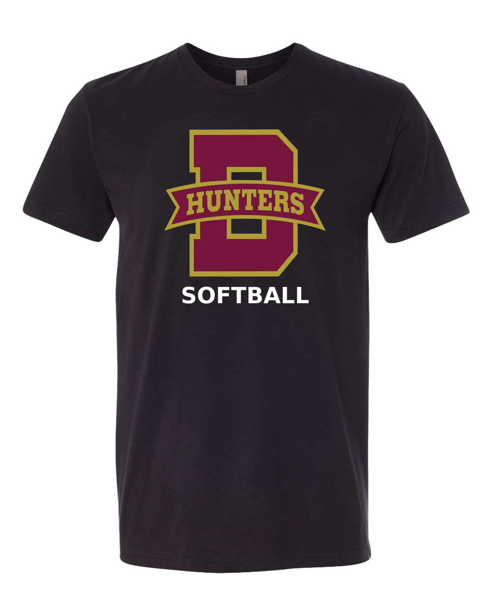 Denfeld Softball - Black T-Shirt - Full Front