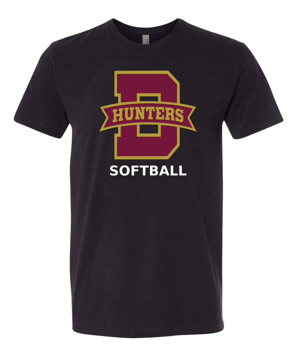 Denfeld Softball - Black T-Shirt - Full Front