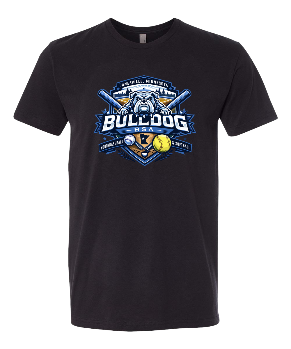 JWP Youth Baseball/Softball - Black T-Shirt - Full Front