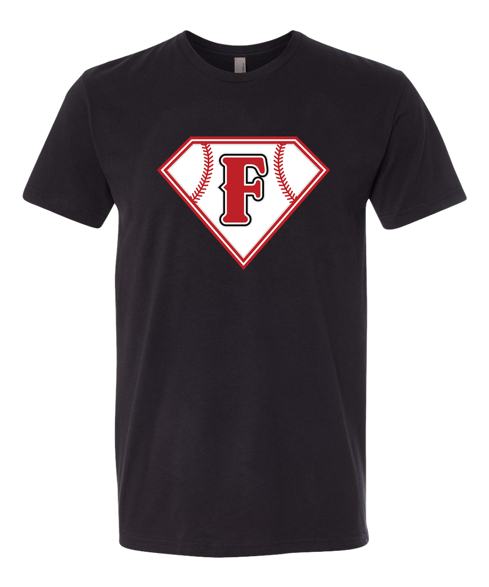 Fairmont Baseball - Black T-Shirt - Full Front