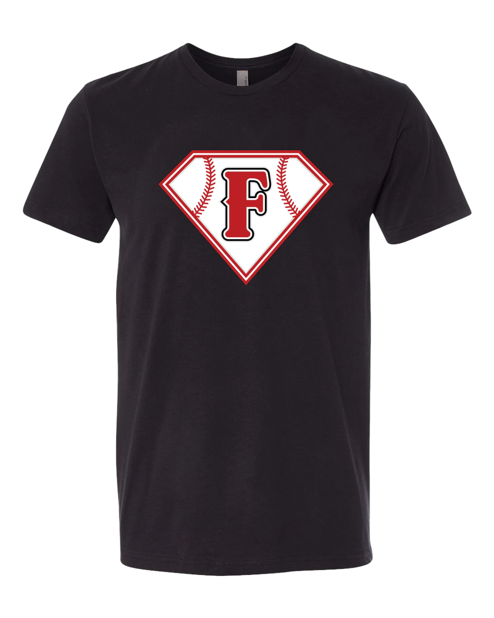 Fairmont Baseball - Black T-Shirt - Full Front