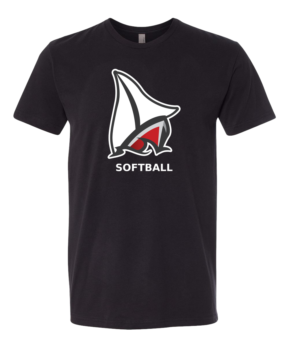 Detroit Lakes Softball - Black T-Shirt - Full Front