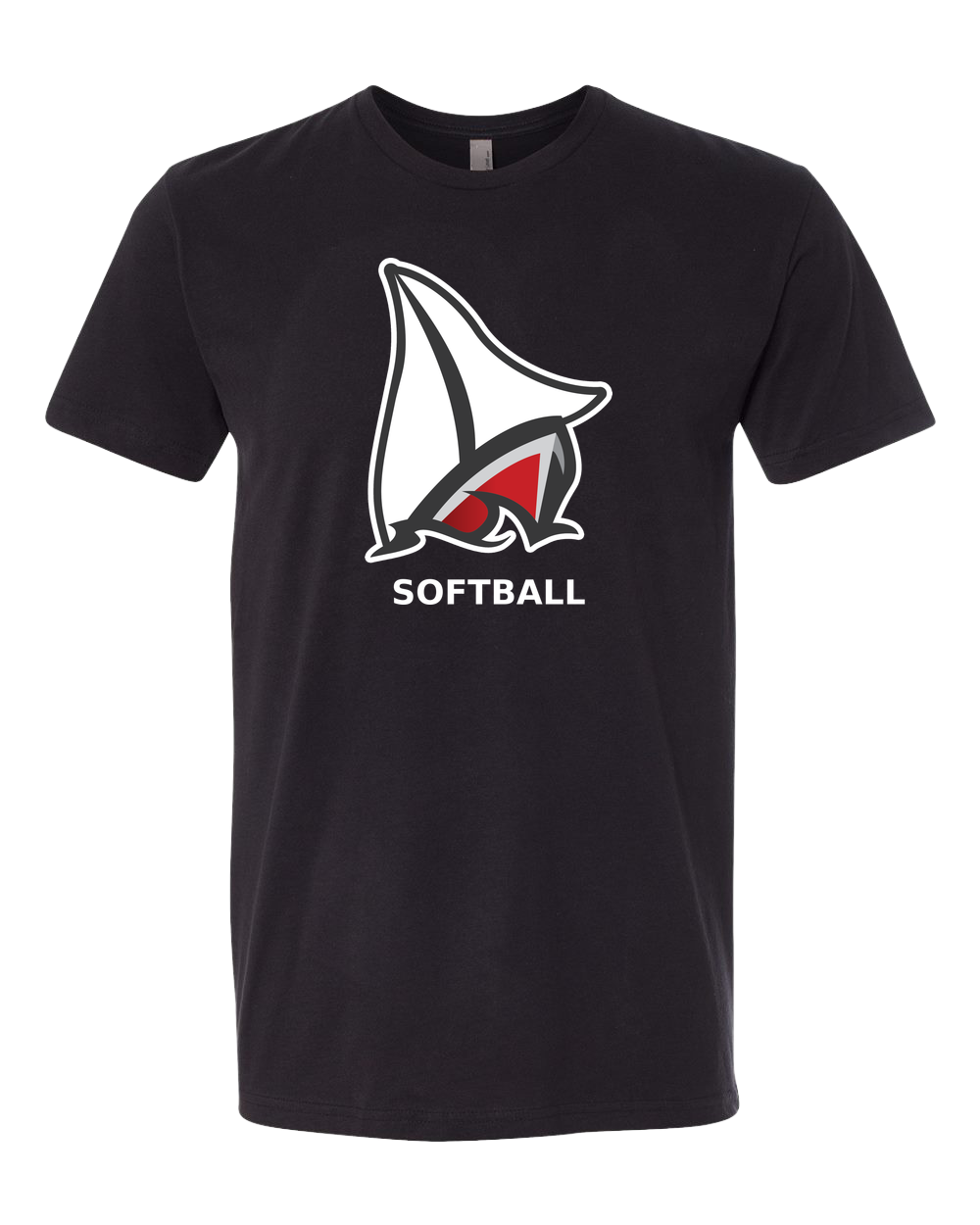 Detroit Lakes Softball - Black T-Shirt - Full Front