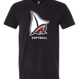 Detroit Lakes Softball - Black T-Shirt - Full Front