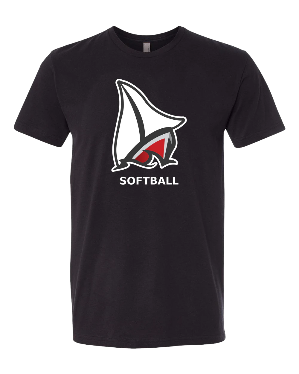 Detroit Lakes Softball - Black T-Shirt - Full Front