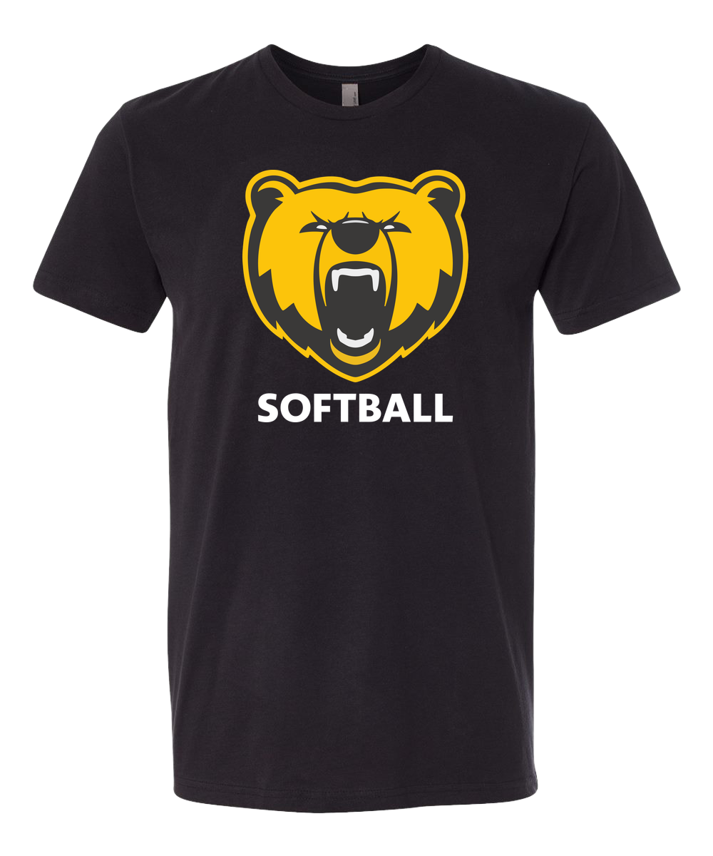 Byron Softball - Black T-Shirt - Full Front