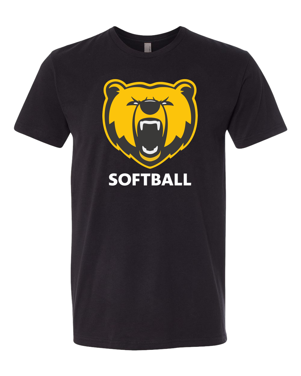 Byron Softball - Black T-Shirt - Full Front