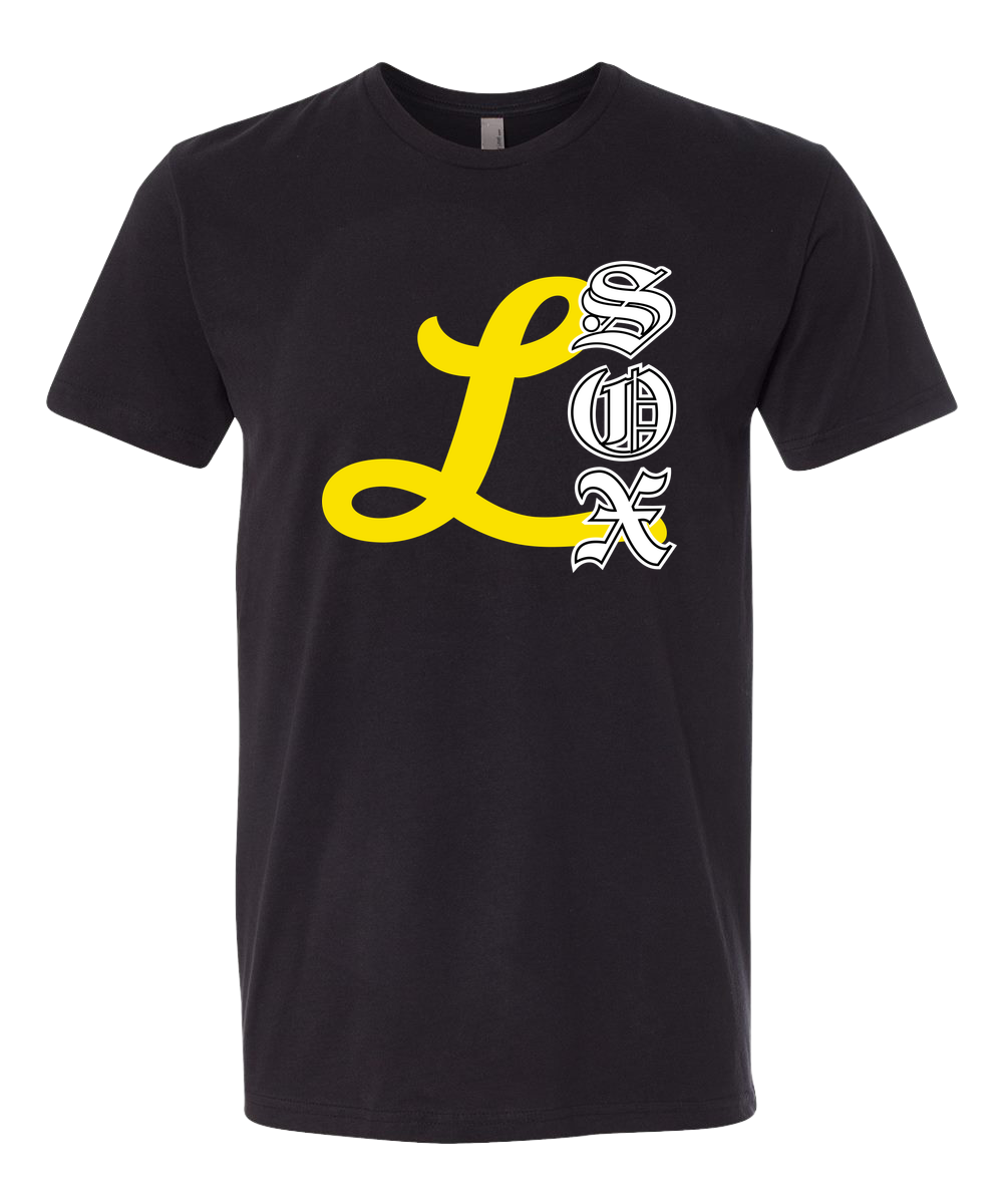 Lamberton LongSox Baseball - Black T-Shirt - Full Front