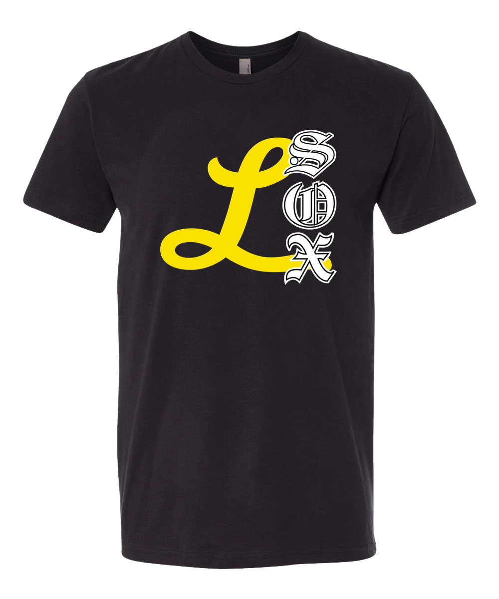 Lamberton LongSox Baseball - Black T-Shirt - Full Front