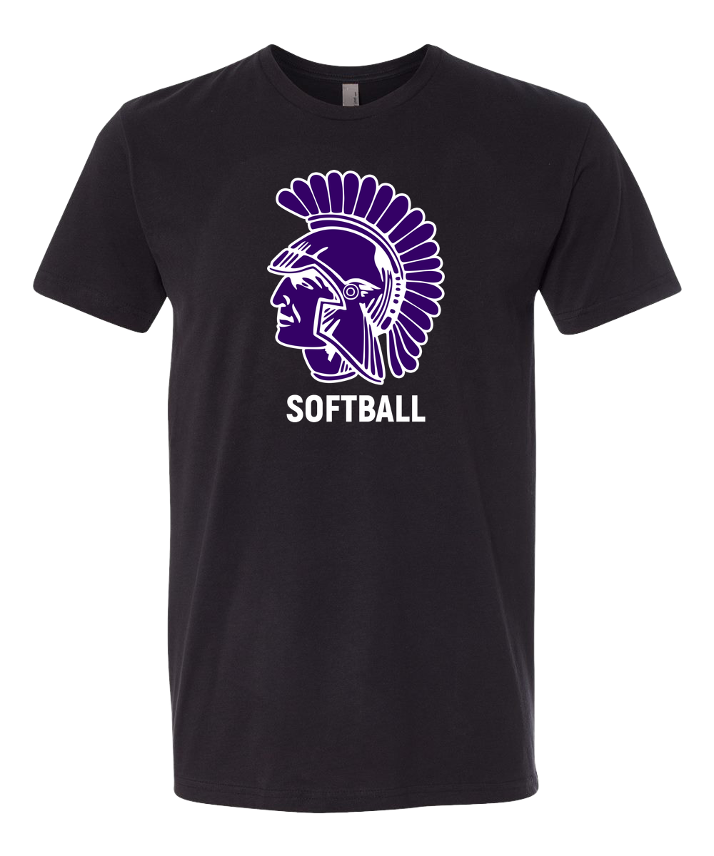 Barnesville Softball - Black T-Shirt - Full Front