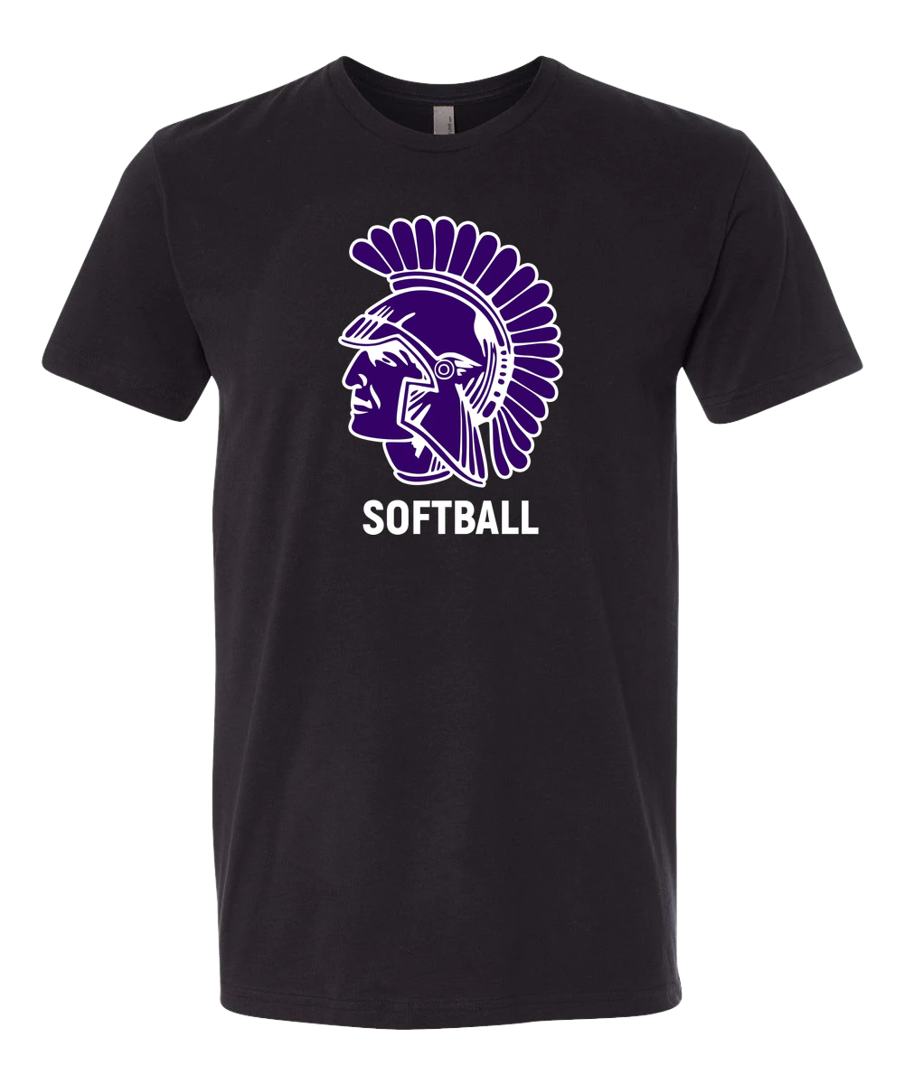Barnesville Softball - Black T-Shirt - Full Front