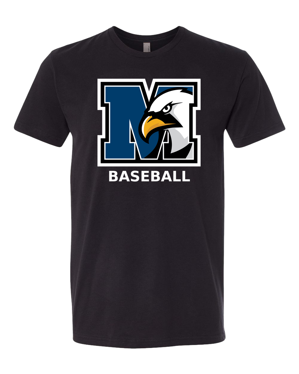 New York Mills Baseball - Black T-Shirt - Full Front